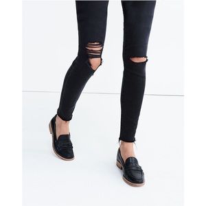 Madewell distressed black jeans